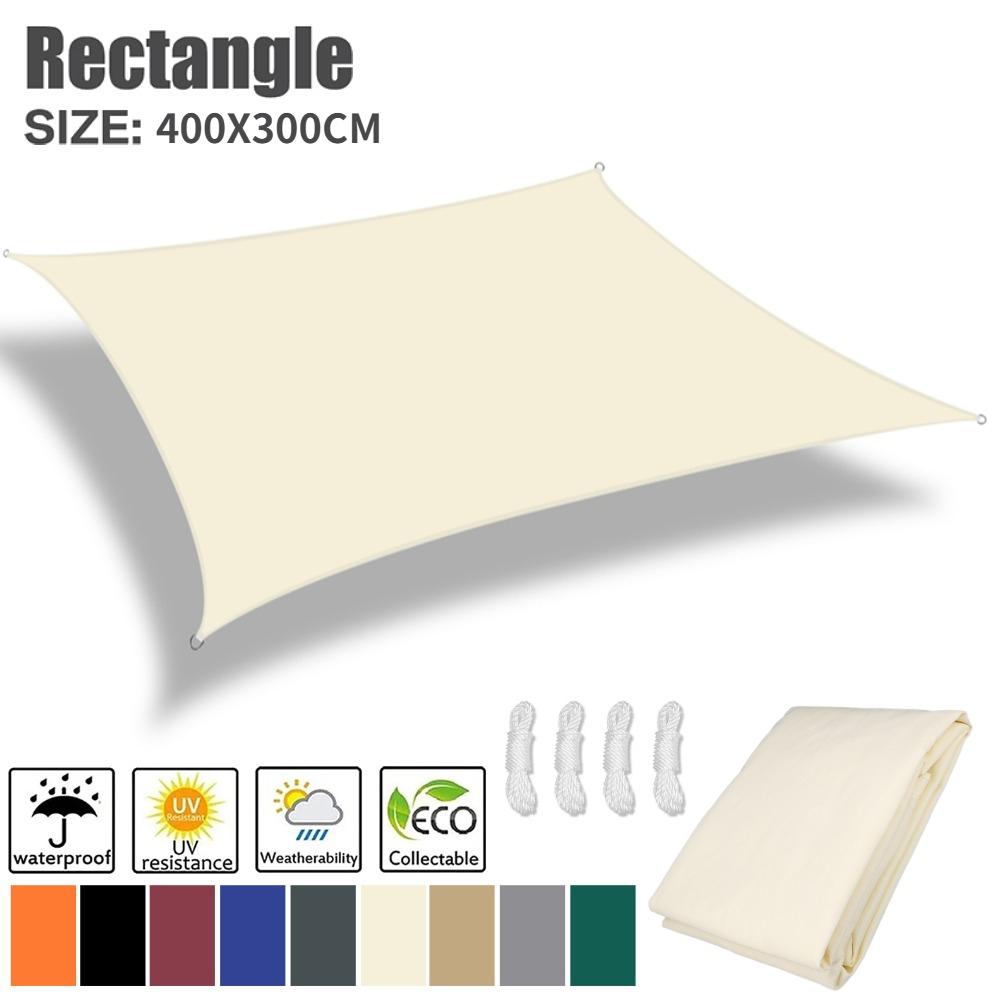 Sun Shade Sail 2/3/4/5/6M Rectangle UV Block Sunshade Cloth for Backyard Yard Deck Patio Garden Outdoor Activities and Facility