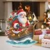 2D Flat Print Xmas DIY Diamond Painting Tabletop Ornaments Kit 5D DIY Diamond Art Tabletop Decorations Bedroom Table Decoration