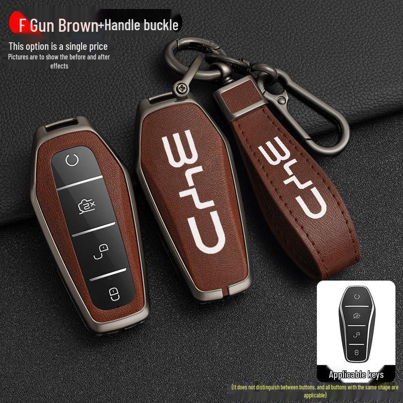 BYD Han Key Case for Qin Pro, Song Max, New Energy, Tang, Song Plus - Metal Shell Car Bag Buckle.