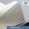 A6 Dickes Notizbuch 256 Seiten Kraftpapier-Einband Liniert Leer Gitter Innenseiten Tragbares Kleines Taschennotizbuch