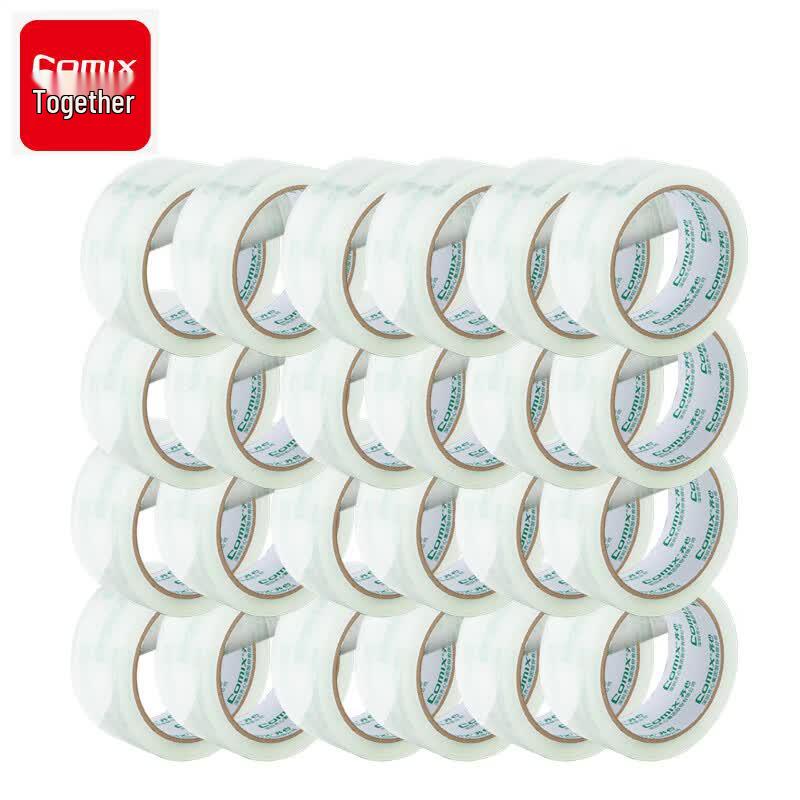 Comix Transparent Packing Tape, 36 Rolls