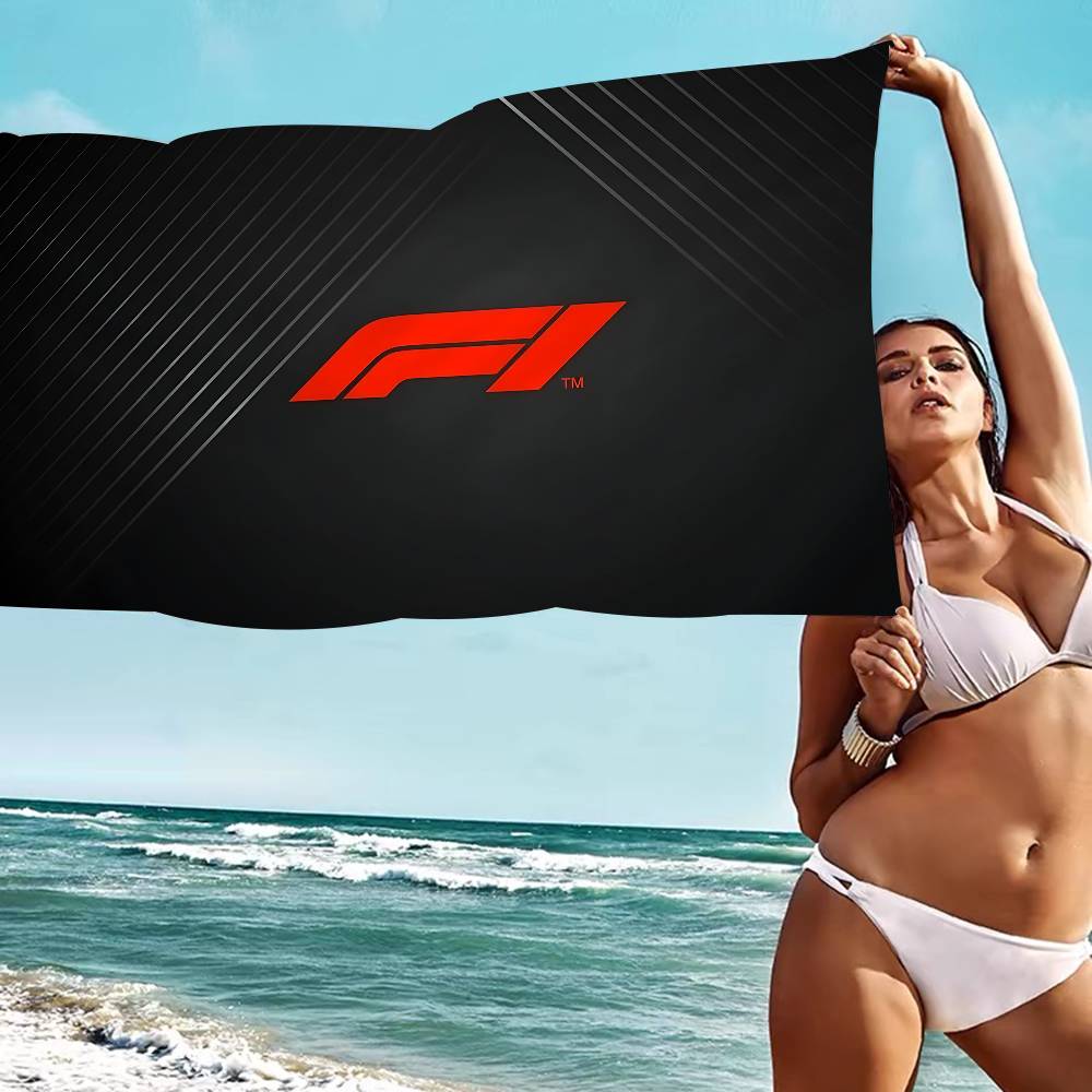Racing Car F1 Microfiber Printed Beach Towel Mountain Climbing Yoga Beach Swimming Running Absorbent Soft Towel