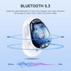 Open Ear Clip Wireless Earbuds Bluetooth 5.3, Sports Earphones Built-in Microphone with Earhooks & Ear Hook, Wireless Charging Case & Display,
