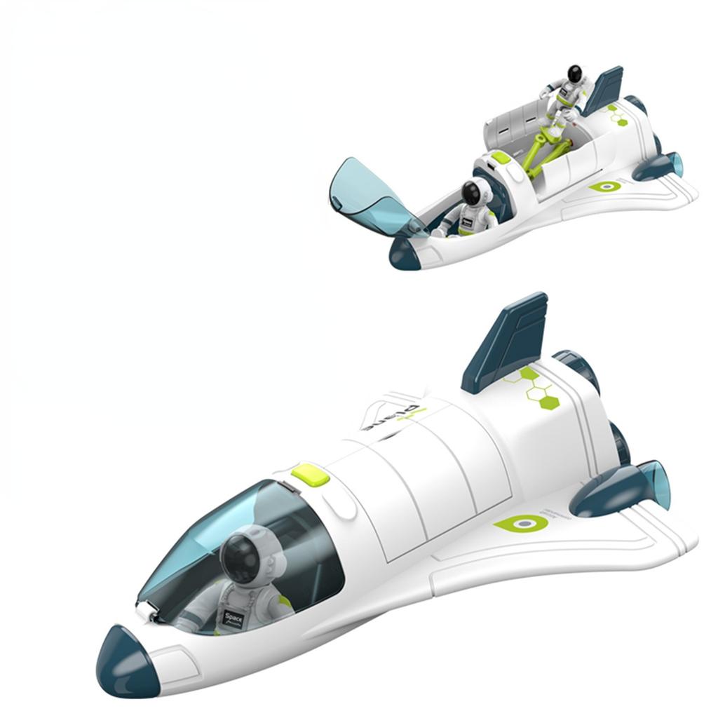 Acousto Optic Space Rocket Toy Astronaut Spaceship Toys Model Shuttle Space Station Rocket Aviation Series Toys Boy Gift