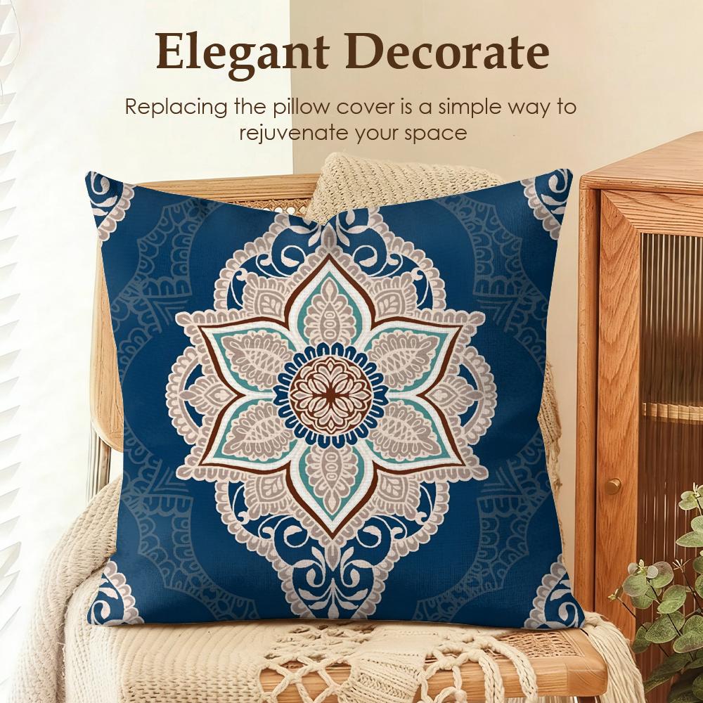 

Indonesia Batik Design Cushion Cover Natural Linen Organic Fabric DoubleSided Printing Sofa Home Decor Gift Pillow Case 30x30cm