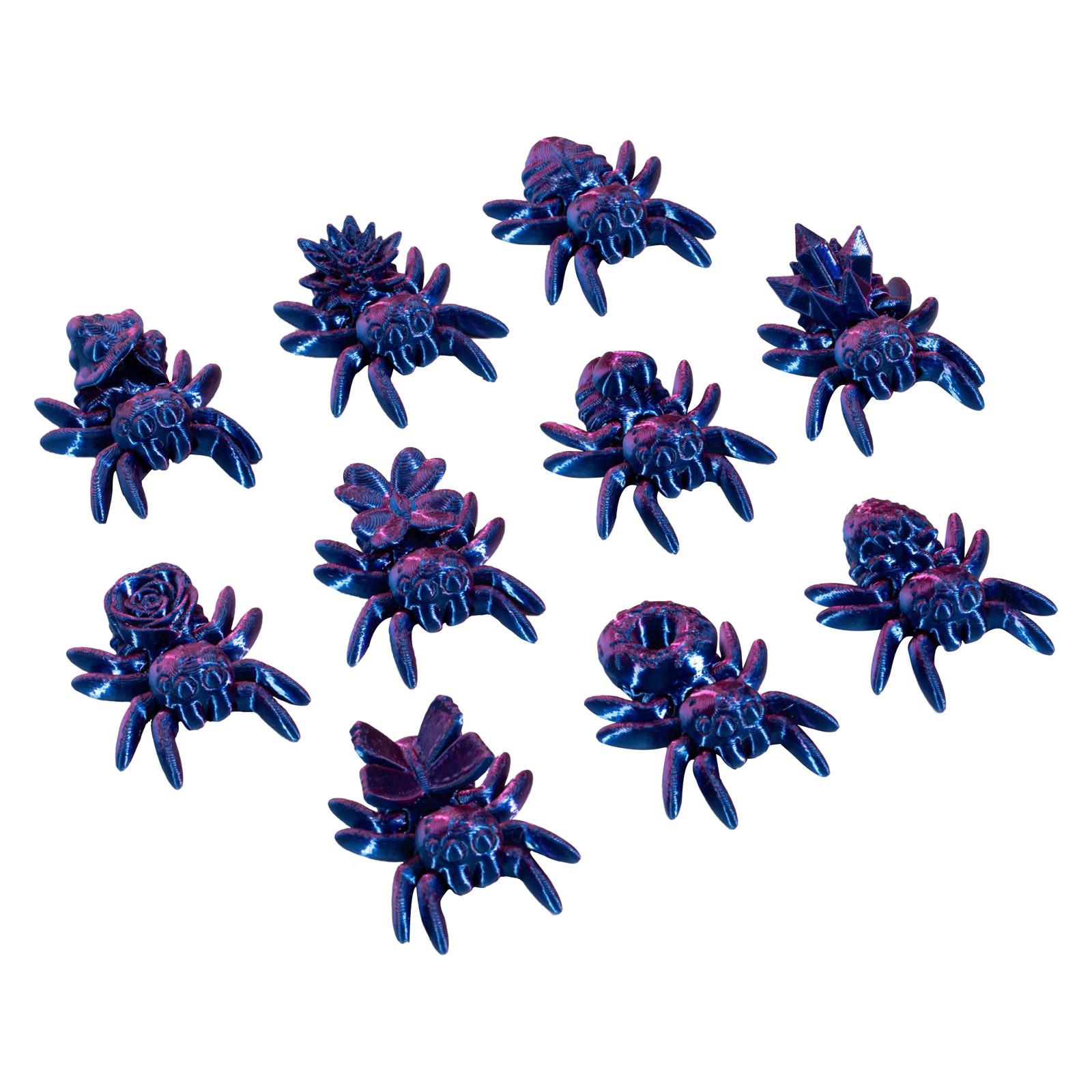 

3D Printed Movable Joint Spider & Wolf Spider Toy Ornaments Decoration, Creative Model, Gift For Office/Home Decor, Car Decoration, Easter/Christmas One Size фиолетовый