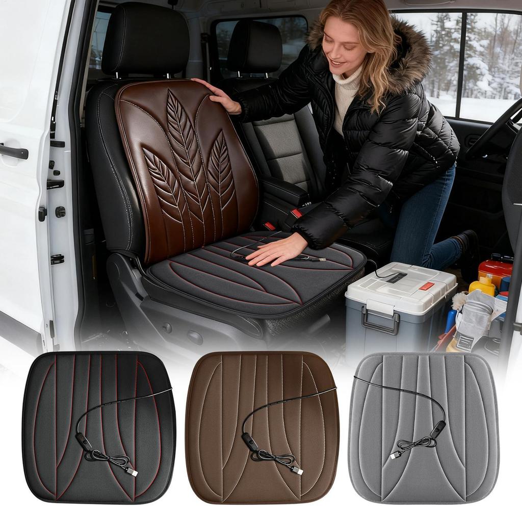 Heated Car Seat Cover Comfort USB Heating Mat Anti-slip Car Seat Warmer For Truck SUV Trailer Tractor Men Women Driver Elderly