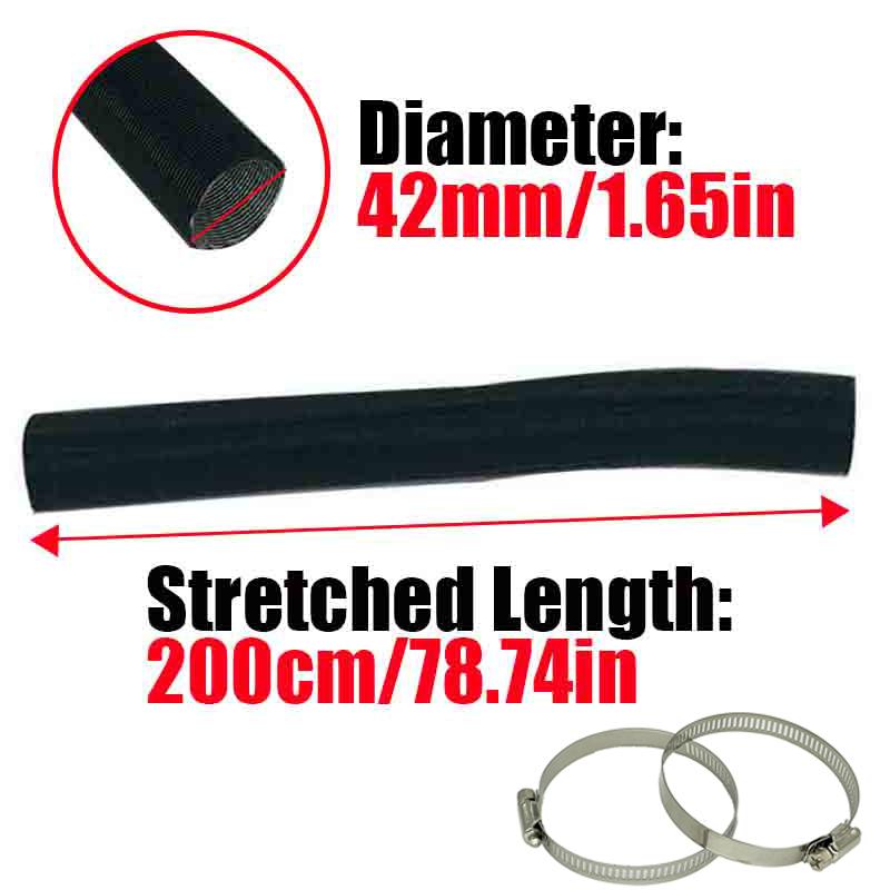 25mm 42mm 60mm 50mm 75mm 80mm 90mm Air Diesel Parking Heater Duct Pipe Tube Hose 2M 3M Length + 2 Clamps For Webasto Eberspacher