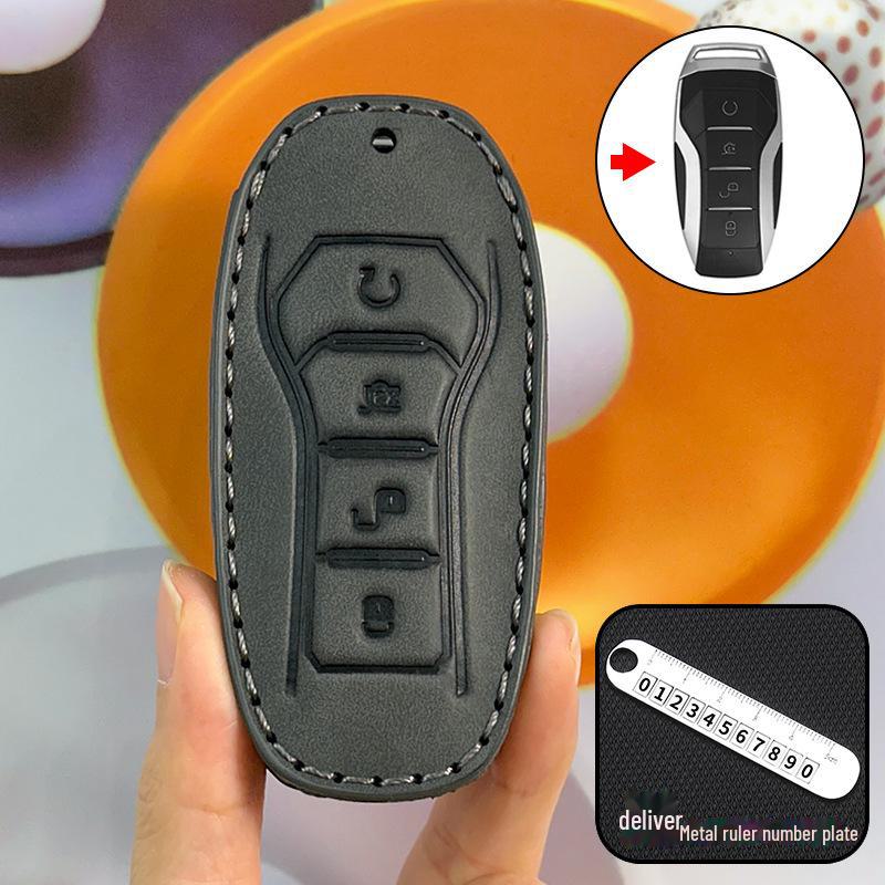 BYD Car Key Cover for Song Pro, Tang, Han DMI, Qin Plus, Dolphin, Seagull - Premium Bag & Buckle