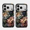Dark Retro Oil Painting Rose Mobile Phone Case Apple 16 French Niche iPhone17 Magnetic Film Hard Case Anti-drop