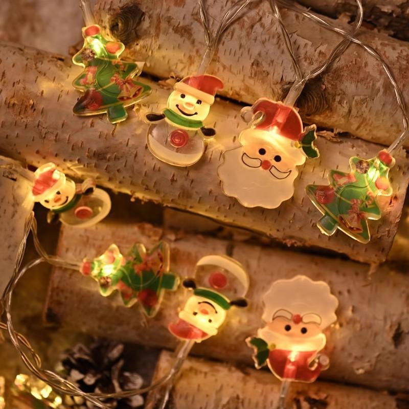 Indoor LED Christmas Light String Warm White Holiday Decor Tree Snowman Home Party