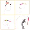 YBGGJO 3-Piece Cat Toy Set with Bell, Wire, Feather, and Bird Feather, Stimulates Hunting Instincts, Relieves Exercise, Relieves Stress, and Prevents
