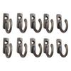 10Pack Wall Hooks With Screws Alloy Hanging Single Hook Bathroom Coat Clothes Hanger Available Home Accessories