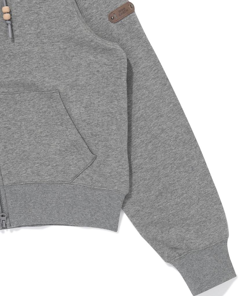 Bibissieoseu Women'S Soft Warm Zip-Up Hoodie In Melange Grey