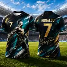 New 2027 Special Ronaldo #7 Print Football Jersey For Men Women T-shirt Summer Quick Dry Sports Tees Casual Kids/Adult Tops
