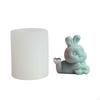 B0KB Manual Cake Molds Bunny Series Decor Mold for DIY Decoration Making Soap
