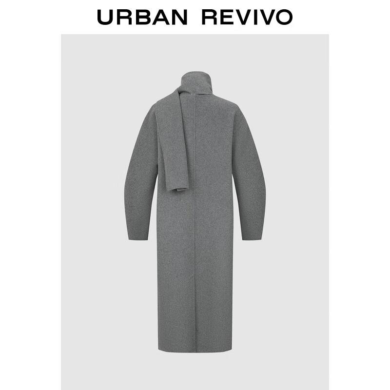 UR Women s Scarf Collar Wool Blend Long Coat S