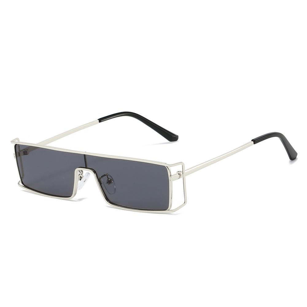 

Ins New Luxury Integrated Metal Hollow Women Sunglasses Personality Fashion Future Technology Sense Men Trend Glasses UV400 as picture