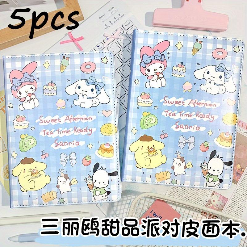 

5Pcs Anime Sanrio Characters Hellokitty Figure A5 Soft Cover Full Color Inner Page Lineae Transversae Notebook Diary Present 21*14.8cm 5Pcs