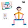 Sport Wooden Man Material DIY Puzzle Toys Boards Educational Game Early Learning Toy for Children Preschool Fine Motor Training