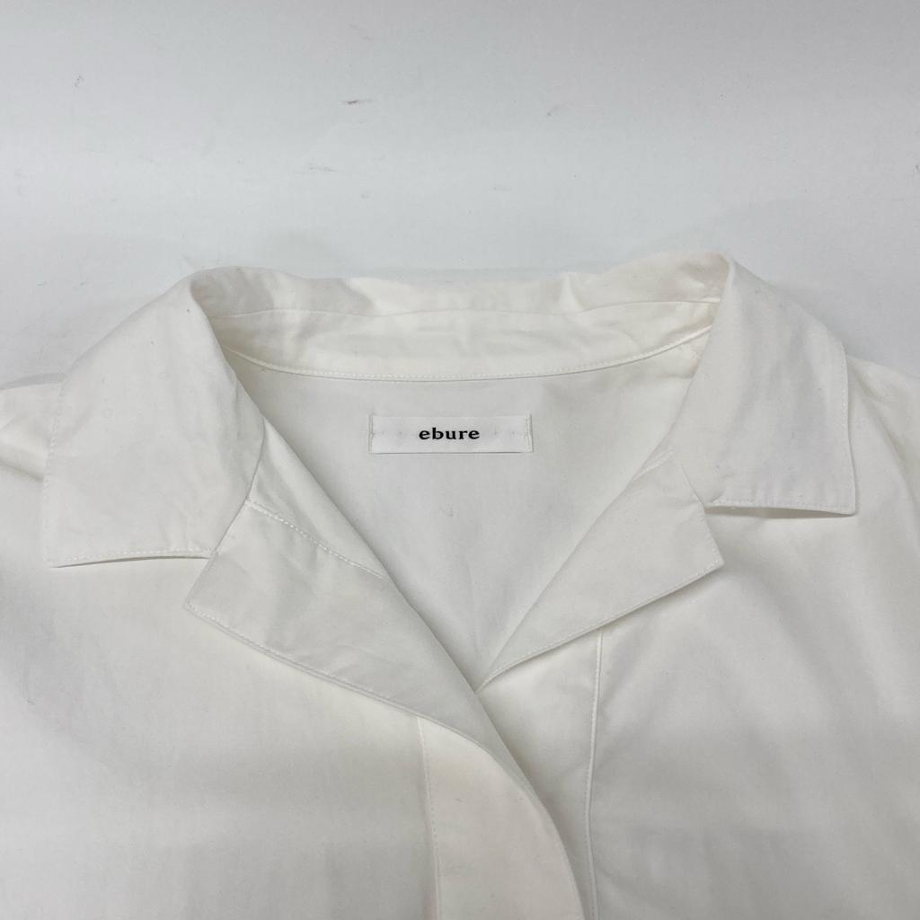 ebure White cotton twill shirt dress dress 36 whiteUsed