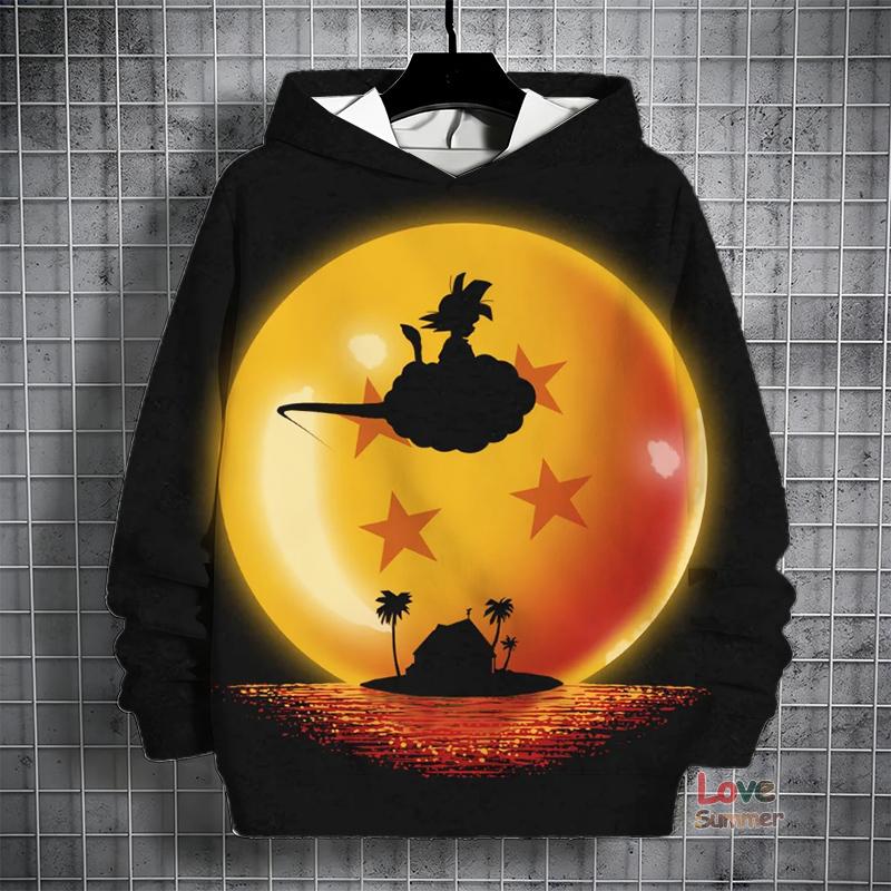 Hot Sale Trend Hip-Hop Hooded Sweatshirt S-5XL Adults Dragon Ball Battle Suit 3D Print Hoodie Sports Sweatshirt Top Clothing