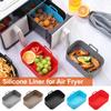 Air Fryer Silicone Pot Reusable Oven Baking Tray Dishwasher Safe Air Fryer Basket Liner Replacement for Parchment Paper Kitchen