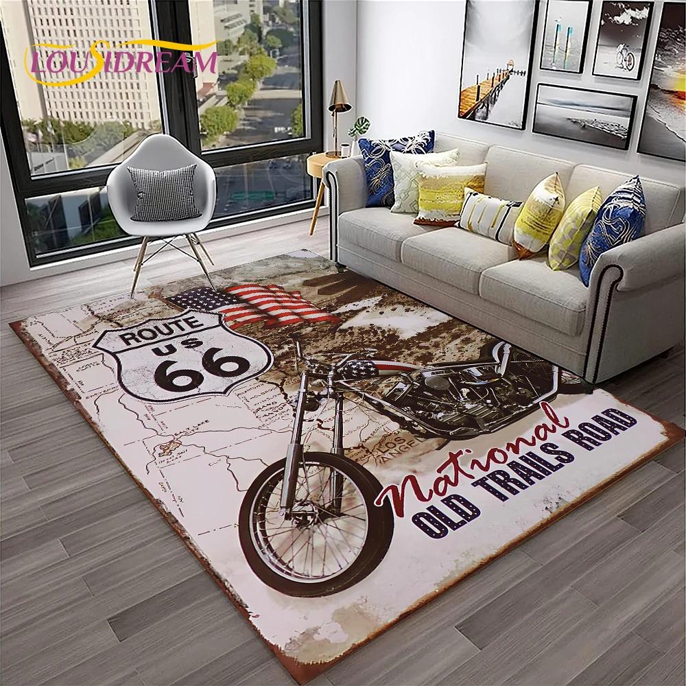 Mother Road,Historic Route 66,mãe Estrada Carpet Rug for Home Living Room Bedroom Sofa Doormat Decor,Area Rug Non-slip Floor Mat