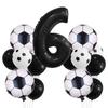 Football-themed Football Balloons - Set for Birthday Party Decoration Scene - Aluminum Film Balloon Set
