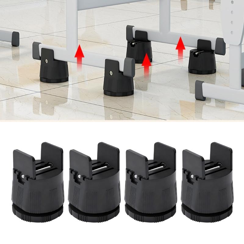 4Pcs Adjustable Chair Risers Furniture Heightening Foot Pads Bed Table Raiser Feet Leg Lift Furniture Raisers Enduring