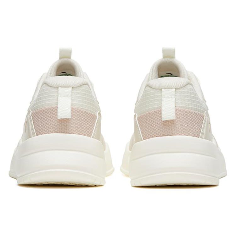 Anta Gel Elastic Non-Slip Wear-Resistant Low-Top Sneakers Women Sneakers White Gray Pink 922328033-1