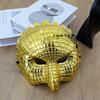 Electroplated Gold Animal Half-Face Mask for Halloween Masquerade Party