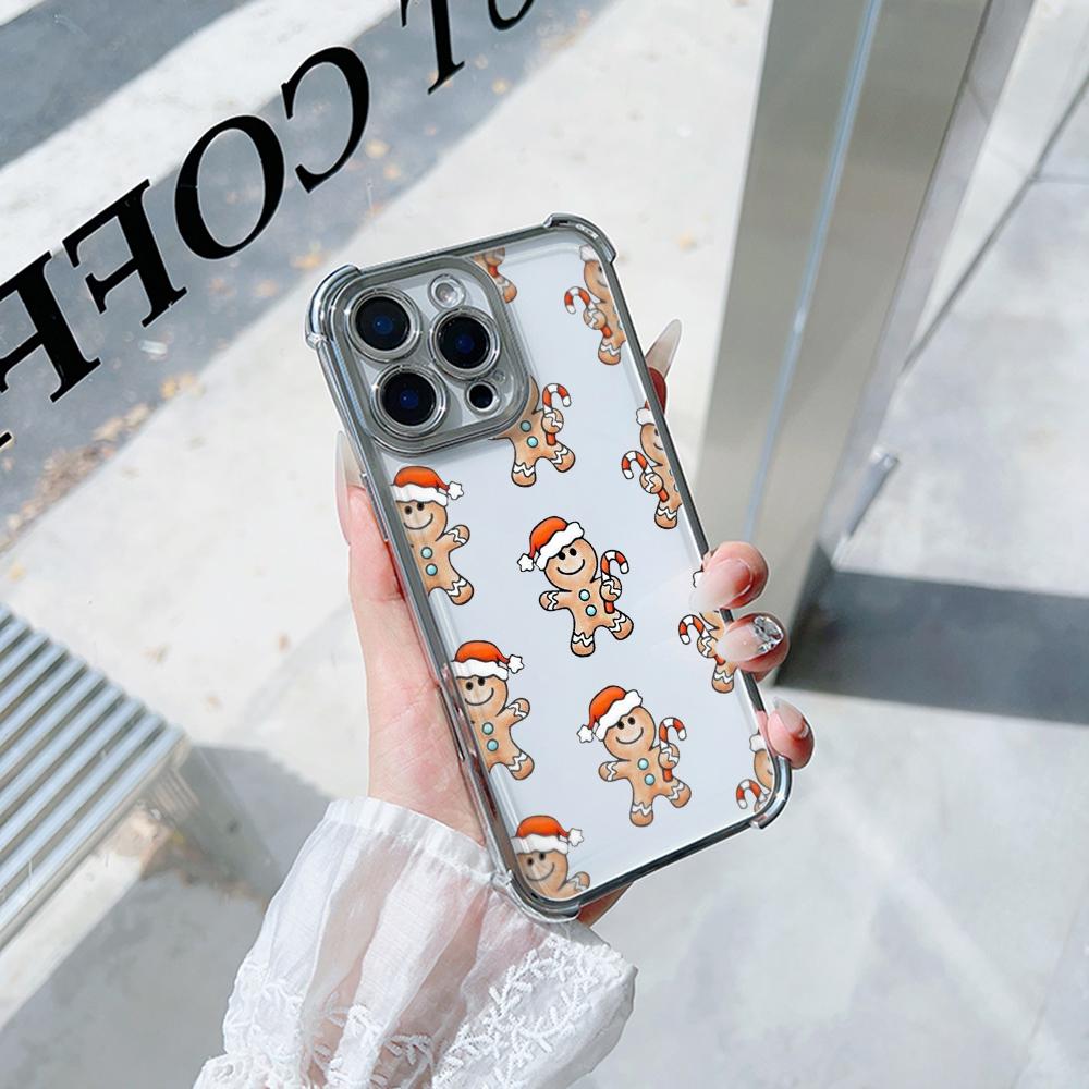 

Чехлы для телефонов Ae104 Christmas tree Merry Christmas с гальваническим покрытием из ТПУ для iPhone 16 15 13 Pro Max 14 Plus XR Infinix Smart 8 с защитой на четыре угла for iPhone 13