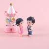 1 Pair Christmas Gift Dollhouse Mini Bonsai Cute Boy Girl Ornament Little Lovers Miniature Doll Craft Couples Figurine