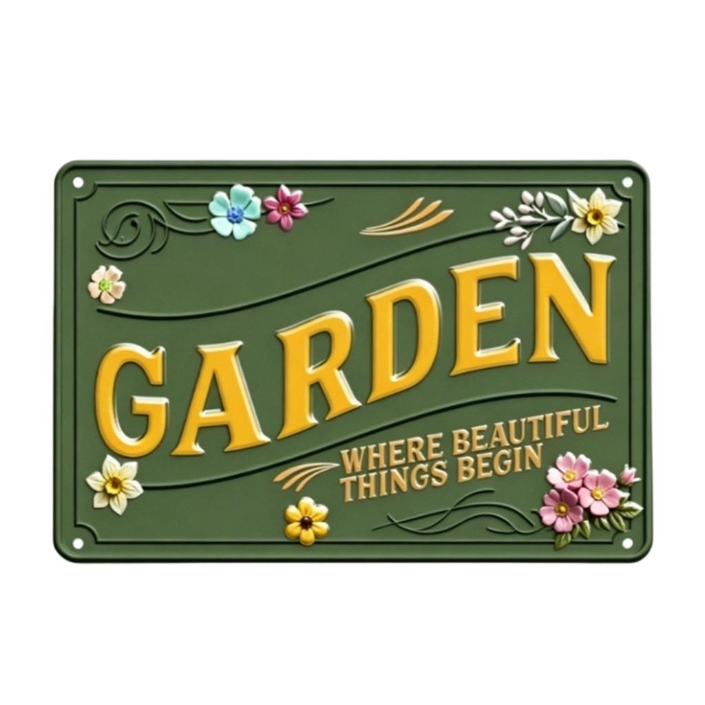 Garden Greenhouse Decorative Sign for Outdoor Indoor Wall