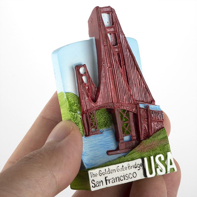 The United States 3d Refrigerator Sticker Travel Collection Souvenir New York Fridge Magnets Times Square Statue of Liberty Shap