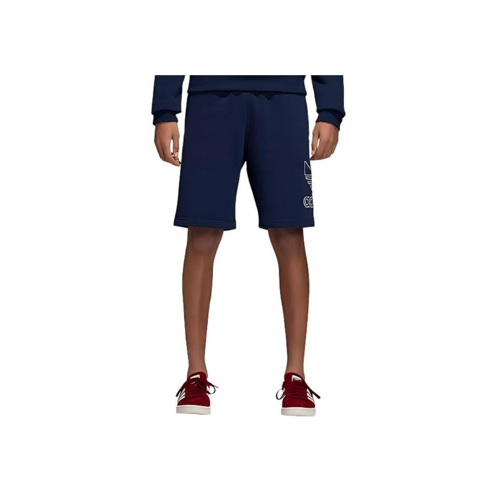 Adidas Originals Letter Comfortable Fashion Casual Sports Shorts Men Shorts Navy-Blue DH5763