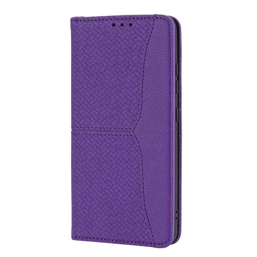 For Samsung Galaxy A17 5G/A17 4G/A26 5G Case Woven Texture PU Leather Wallet Phone Cover with Wrist Strap