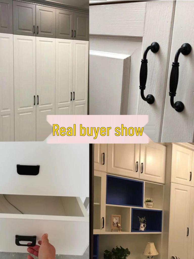 Modern European Black Handle for Cabinets and Wardrobes