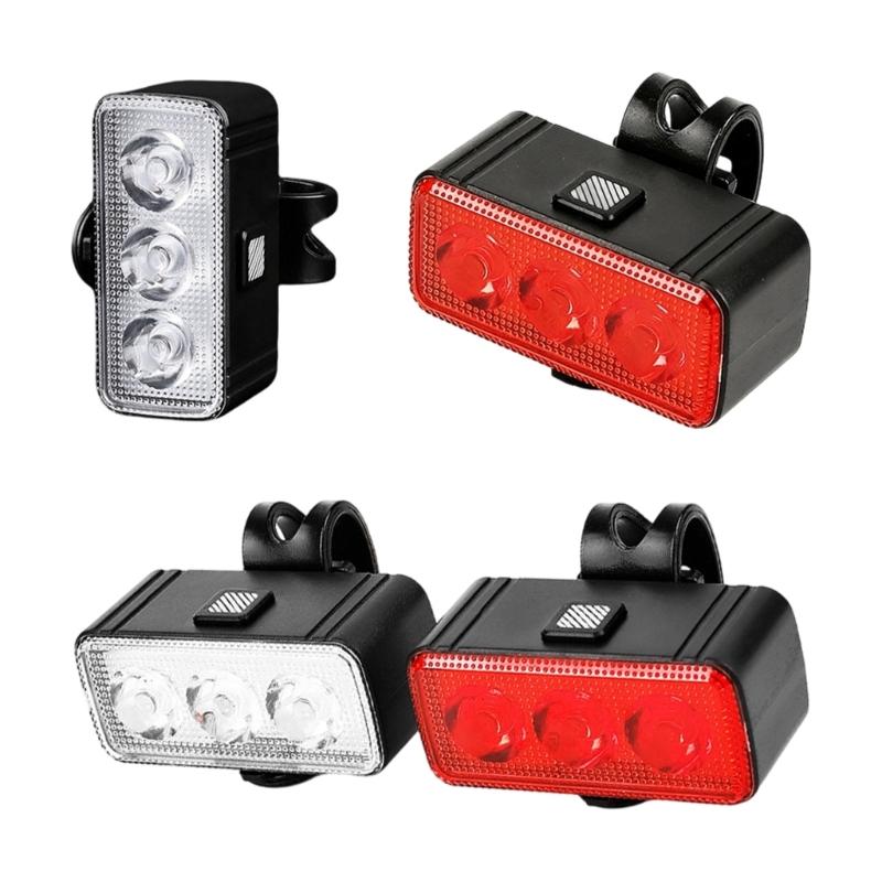 Night Riding Bike Light Set Lighting Systems With Quick Releases Clip And High Visibilities For City Or Trail Cycling
