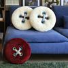 Round Button Accent Pillow Soft Simulation Button Pillow Funny Sofa Cushion  Home Decor