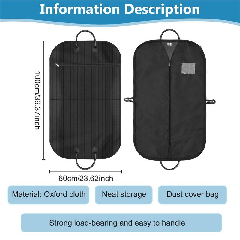 60X100cm Dust-Proof Dress Clothes Cover Case Suit Dress Garment Bag Storage Travel Carrier Coat Jacket Home Zipper Protector
