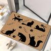Cute Cat Decorative Floor Mat - Dirt & Wear-Resistant, Easy-Clean Entrance Mat