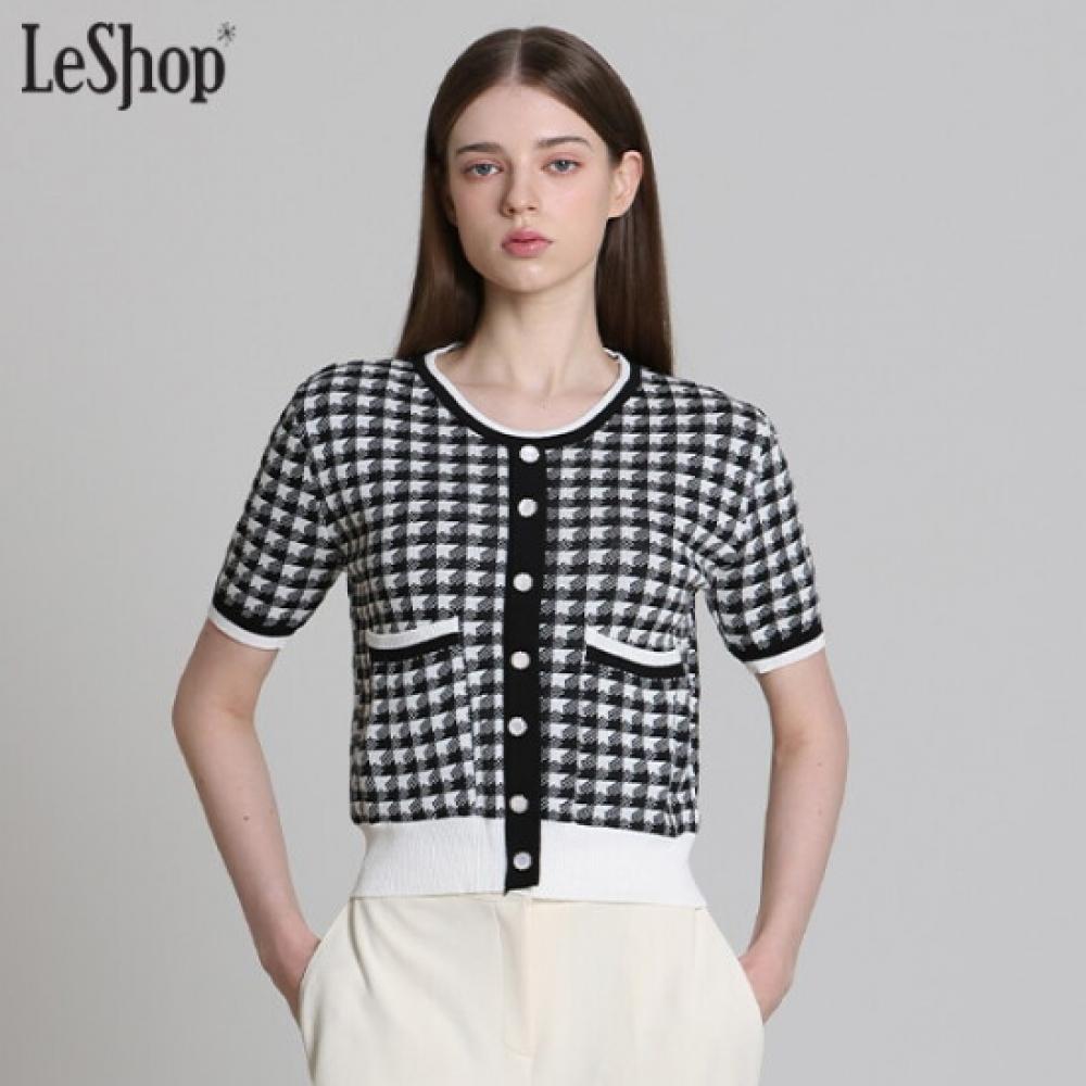 Leshop Round Neck Button Knit Top
