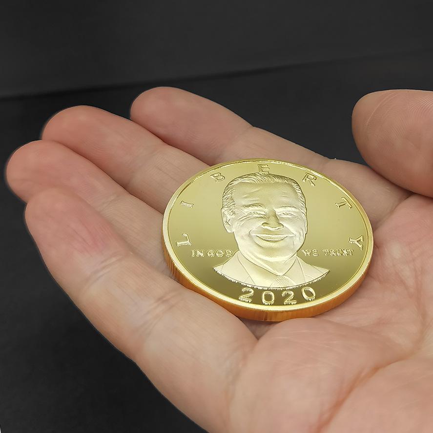 2020 US-Präsidentschaftskandidat, Biden, Gedenkmedaille, amerikanische vergoldete Handwerkskunst, Schmuckstück, einflussreiche Person, Münze