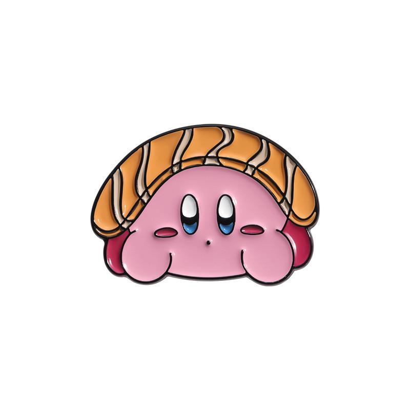 Bee Cartoon Creative Design Metal Badge Unique Kirby Inspired Pin For Collectors