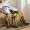 Majestic Horse in Poppy Field for all seasons blanket lunch break throw gift