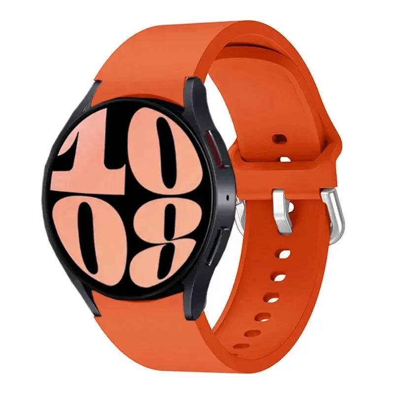 20mm Band For Samsung Galaxy Watch 7/6/5/4/44mm 40mm 5 Pro 45mm Silicone Bracelet correa Galaxy Watch 6 classic 47mm 43mm strap