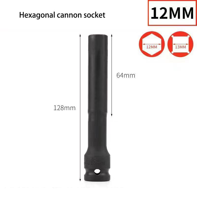 1/2 Drive Wrench Extended Hex Socket 10mm 12mm 13mm 17mm 19mm Adapter Spanner Converter Deep Impact Socket Tire Removal Tools