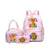 New Printed Rhythm Box Student School Bag Three-piece Casual Sprunki Backpack Crossbody Bag Pencil Bag D
